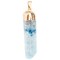 Earth's Jewel 40mm Light Blue Semi-Precious Mineral Stone Pendant